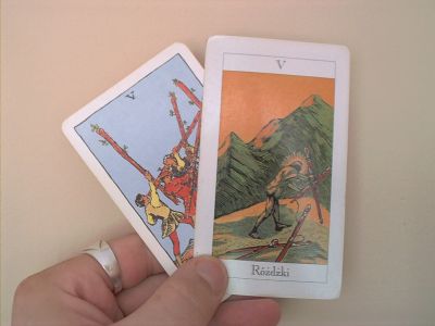 5 pałek - tarot 